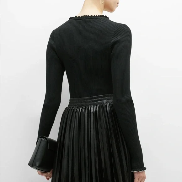 Marella Rica Ribbed Ruffle Trim Sweater - Picture 6 of 12